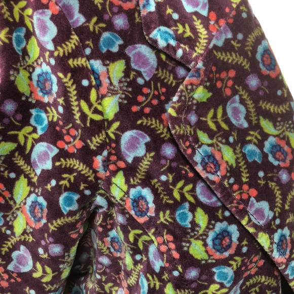 Free people purple floral velvet jacket 12 - Picture 3 of 6